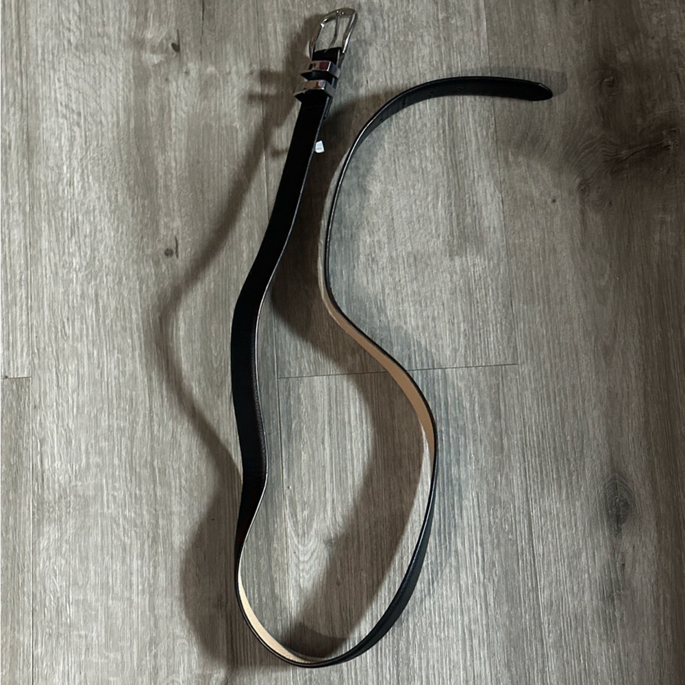 Black leather belt